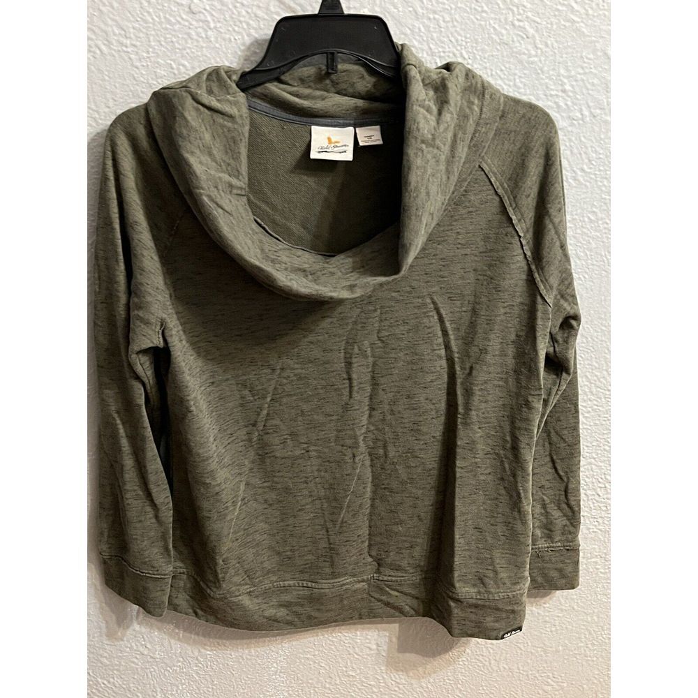 Women's Field & Stream Green &‎ Black Cowl Neck Sweatshirt Size Large